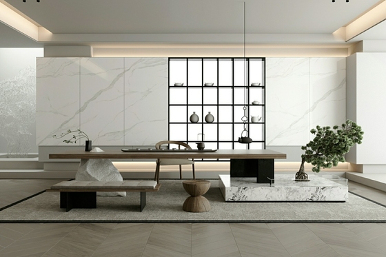 İç kat W.A 0.5% No Fade 900x1800x9mm Ev Yatak odası için cilalı camlı porselen kiremit