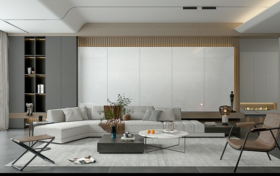 900x1800mm Gri cilalı camlı porselen kazı zemin ve duvar için
