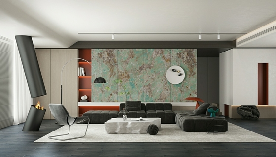 Asit Dayanıklı Yeşil Su Dayanıklı 900x1800x9mm Dış Zemin Porselen Camlı cilalı kereste Yeniden Yapım ve Alışveriş Merkezi için