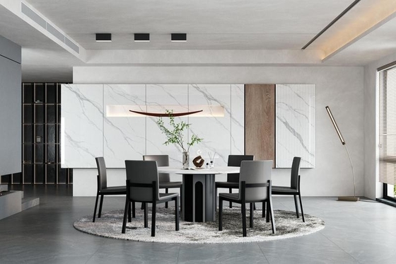 Carrara Beyaz 900x1800x9mm cilalı porselen camlı kiremitler İç zemin ve oturma odası için duvar zemini
