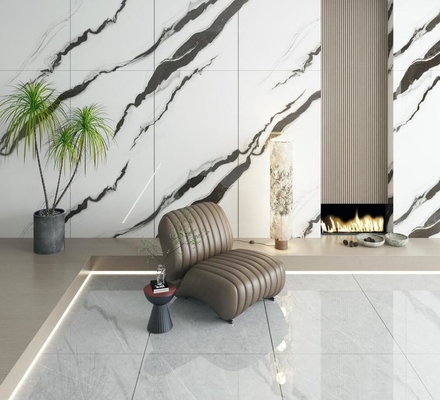 Kaymaz cilalı camlı porselen kiremit ve Carrara Beyaz 900x1800x9mm İç zemin ve duvar kiremitleri Dekorasyon ve ofis için
