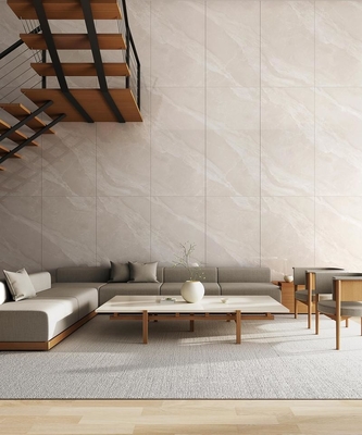 Açık sarı cilalı porselen camlı kiremit kapalı zemin 900x1800x9mm Yeniden inşaat için aşınmaya dayanıklı