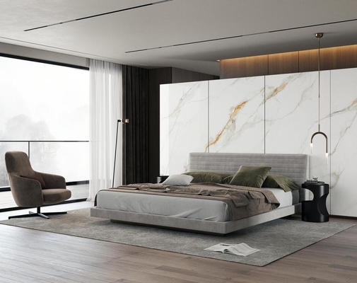 Kullanıma dayanıklı cilalı camlı porselen kiremit Carrara İç mekan zemin dekoratif kiremit 900x1800x9mm İç ve mutfak için