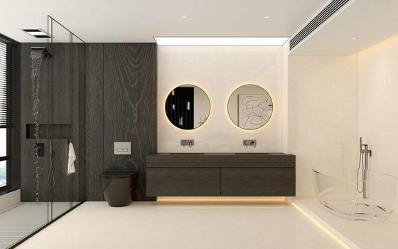 Sınıf AAA Firebrick 1200x1800x9mm Carrara Porselen Camlı cilalı tuvalet ve iç mekan döşeme tuşları için