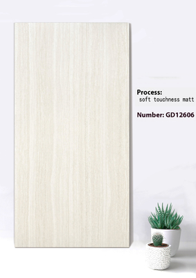 Beige ve Gri 600x1200mm Hiç solmaz Yumuşak dokunuş Matt arka plan Perde Duvar Taşları Kare için