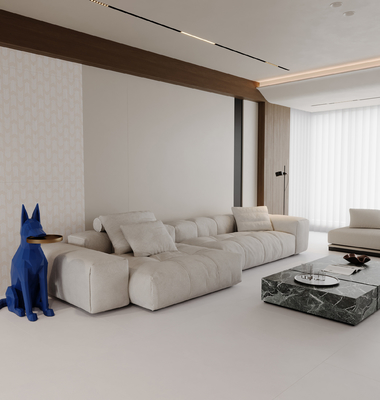 Beige Sarı 600x1200mm Balkon ve Mutfak için Kullanım Dirençli Zemin Kelepçeleri için Matt Camlı Porselen Kelepçeler
