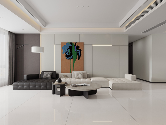 Beige Suya dayanıklı cilalı sinterli taş levhaları Restoran için 1200x1200mm