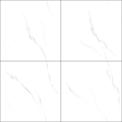 Beyaz lekeye dayanıklı ve firebrick 800x800mm Carrara yatak odası ve proje için cilalanmış camlı porselen kiremitleri