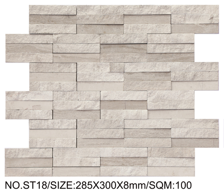 Şık ve Aşınmaya Dayanıklı 300x300mm Doğal Taş Mozaik Banyo ve Bina İçin