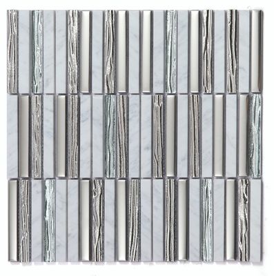 İç Duvar 282x294mm Gri Çizilmeye Dayanıklı ve Su Geçirmez Doğal Taş Mozaikler Banyo ve Otel İçin