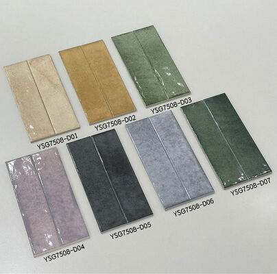 Salon İçin Çarpıcı ve Dayanıklı 75x300mm Parlak Seramik Duvar Karoları