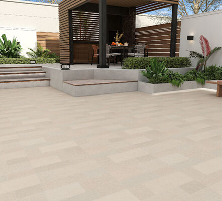 Wear-Resistant 600x600mm Light Yellow Outdoor Floor Ceramic Paving Tile Retro Tiles For Terrace And Swimming Pool