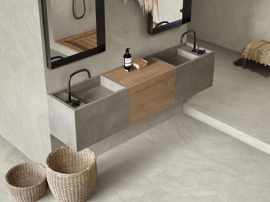 Bina ve Proje İçin Çevre Dostu ve Şık Bej 600x1200mm Mat Kalıp Yüzeyli Porselen Karo