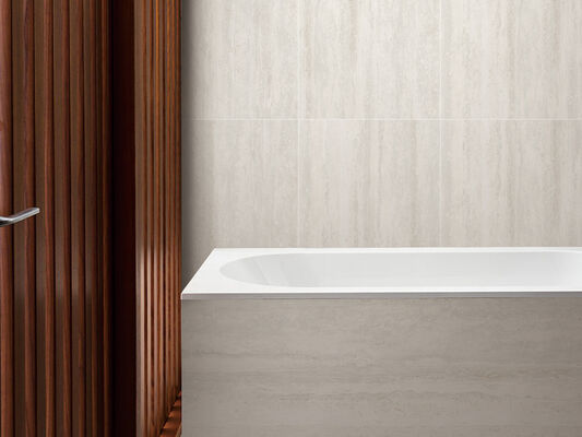 Kayma karşıtı Beige Kapalı Zemin Travertine 600x1200mm Ofis için Matt Porselen Kelepçeler