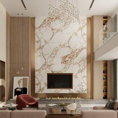 Yatak Odası İçin Beyaz ve Sarı Aşınmaya Dayanıklı ve Zarif 800x3600x12mm Cilalı Sinterlenmiş Taş Levha AAA Sınıfı
