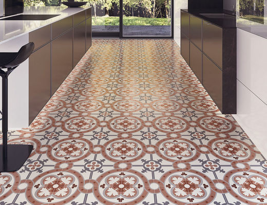 200x200mm Kırmızı Porselen Zemin Kelepçesi 8.5mm Kalınlığı
