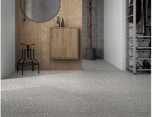 1152SQM 9.7mm Kalın Tam Vücut Porselen Karo Lappto Terrazzo Yarı Parlak Sırlı