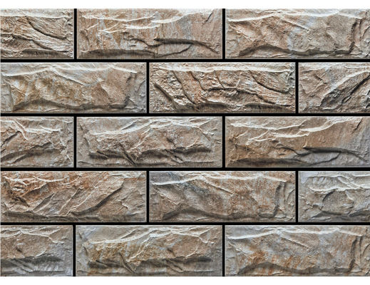 10X28cm SGS Dış Mekan Taş Kaplama Fayansları Süper Kalın 0.98cm