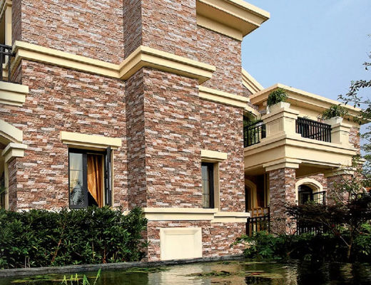 9.5mm 500SQM Doğal Taş Karo, Dekoratif Seramik Duvar Karosu 150x600mm