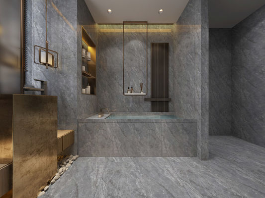 800x800mm Cilalı Sırlı Gri Mermer Yer Karosu