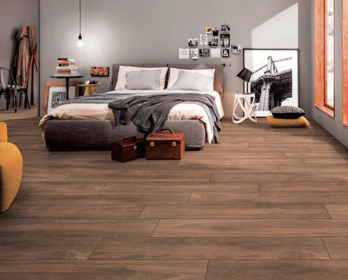 Koyu kahverengi ahşap porselen fayansları 200x1200mm AAA sınıfı