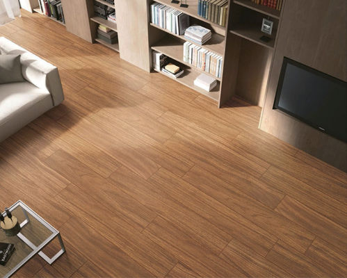 150x900mm Kahverengi Wenge Ahşap Porselen Duvar Kelepçesi Zemin