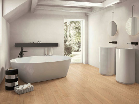 Bej Ahşap Desenli Porselen Karo 150x900mm %0,05 Emme