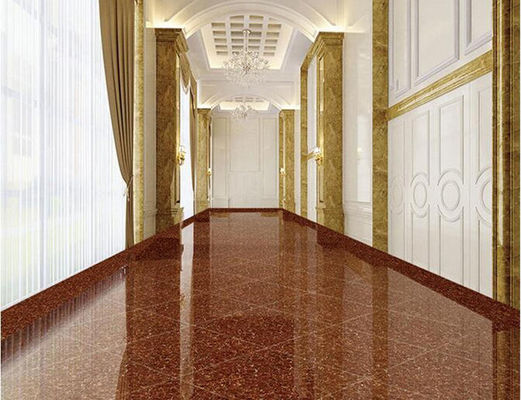 24X24' Pulat Cilalı Porselen Yer Karosu Bordo Kırmızı Çikolata Kırmızı