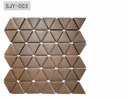 100Sqm 6mm Dekoratif Mozaik Fayans Metal Sırlı Tam Gövde Koyu Renk 310.5x308mm