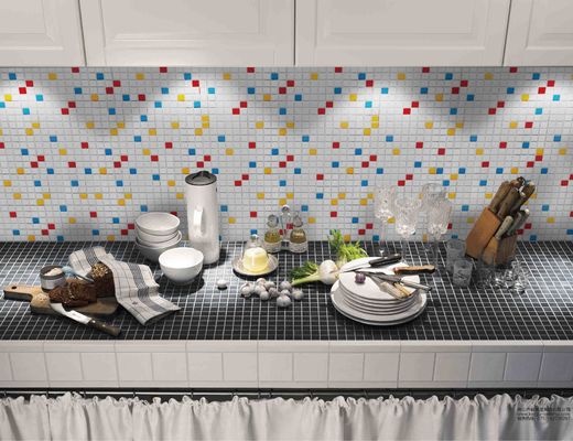 Porselen Mozaik Fayans 300x300mm Parlak Mürekkep Püskürtmeli Yüzme Havuzları İçin