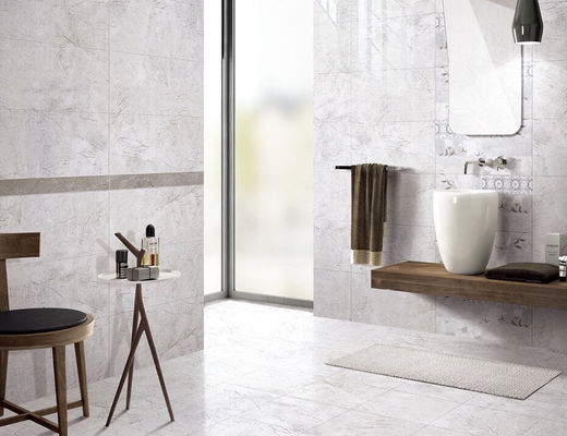 ISO13006 Gri Mermer Banyo Duvar Karosu, 300x600mm 0.15 WA Sırlı Seramik Karo
