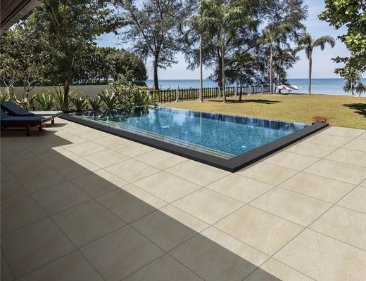 Portekiz Beige Kayma Karşıtı Porselen Havuz Pliteleri 300x600mm