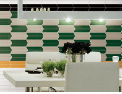 60pcs / ctn Paralelkenar Dekoratif Metro Fayansları, 50x230mm Seramik Backsplash Fayansları