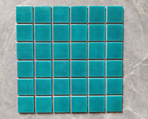 48x48mm Çip Boyutu Yüzme Havuzu Mozaik Fayans Buz Kırık