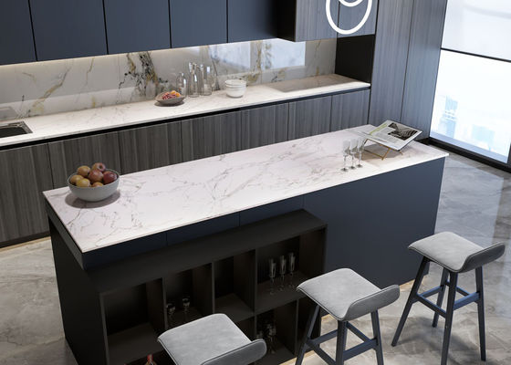 Carrara Beyaz Sinterlenmiş Taş Levha 800x2600mm 15mm Tam Gövde