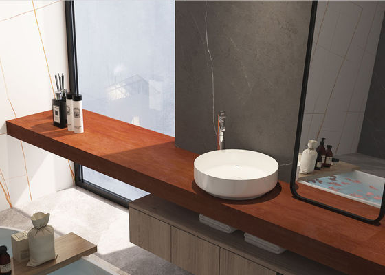 Banyo için Bakır Kırmızı Dolap Yüzey Sinterlenmiş Taş Döşeme