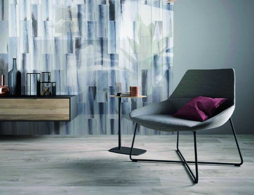 Restoran için Dalga Tasarımı 100x300mm Seramik Duvar Karosu