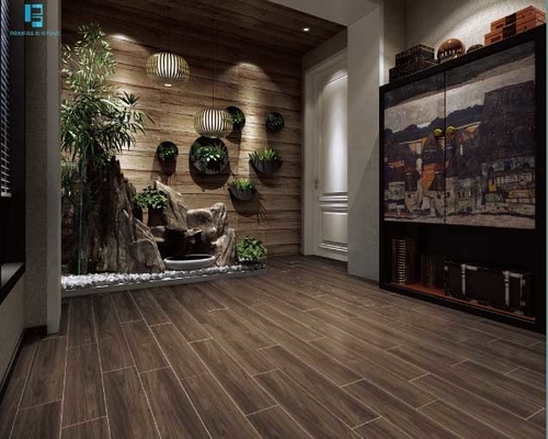 Koyu kahverengi ahşap porselen fayansları 200x1200mm AAA sınıfı