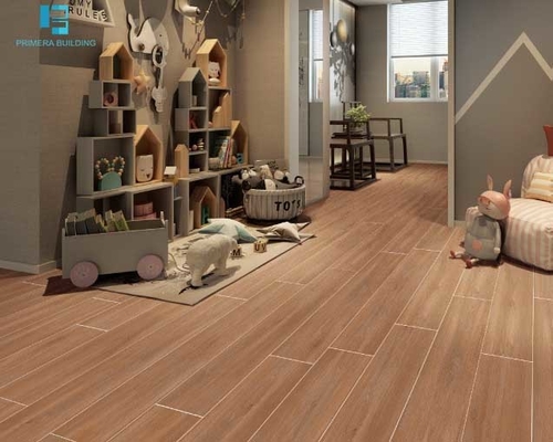 Kahverengi Ahşap Tahta Görünüm Rustik Camlı Matt Seramik Tile 200x1200mm